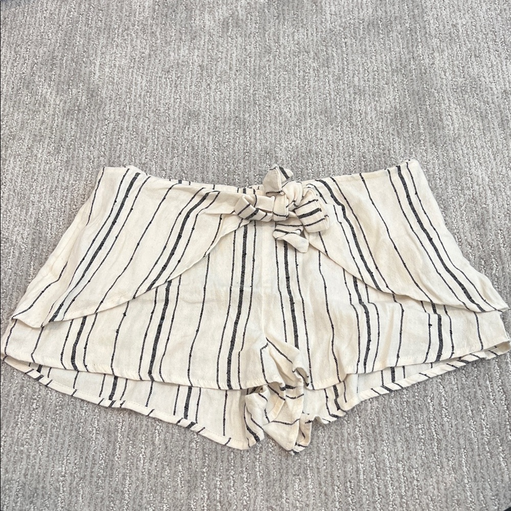 NEW!! Striped Cream and Black Women's Shorts